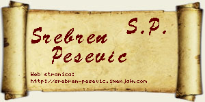 Srebren Pešević vizit kartica